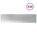 Plænekant 20 stk. 25 x 103 cm Galvaniseret stål Sølv