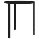 sideborde 3 stk. til haven polyrattan sort