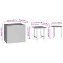 sideborde 3 stk. til haven polyrattan sort