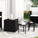 sideborde 3 stk. til haven polyrattan sort