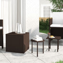 sideborde 3 stk. til haven polyrattan brun