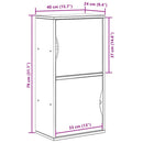 sideskab ODDA 40x24x79 cm massivt fyrretræ