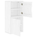 sideskab ODDA 40x24x79 cm massivt fyrretræ hvid