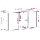 TV-skab ODDA 79x24x40 cm massivt fyrretræ hvid