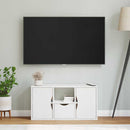 TV-skab ODDA med skuffe 79x24x40 cm massivt fyrretræ hvid