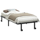 sengeramme uden madras foldbare 90x190 cm stål sort