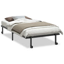 sengeramme uden madras foldbare 107x203 cm stål sort