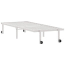 sengeramme uden madras foldbare 75x190 cm stål hvid