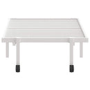 sengeramme uden madras foldbare 75x190 cm stål hvid