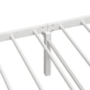 sengeramme uden madras foldbare 75x190 cm stål hvid