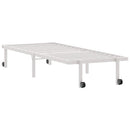 sengeramme uden madras foldbare 80x200 cm stål hvid