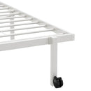 sengeramme uden madras foldbare 80x200 cm stål hvid