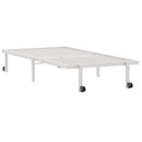 sengeramme uden madras foldbare 90x190 cm stål hvid
