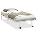 sengeramme uden madras foldbare 90x200 cm stål hvid