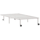 sengeramme uden madras foldbare 90x200 cm stål hvid
