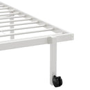 sengeramme uden madras foldbare 90x200 cm stål hvid