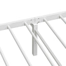 sengeramme uden madras foldbare 90x200 cm stål hvid