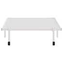 sengeramme uden madras foldbare 100x190 cm stål hvid