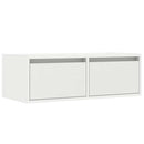 tv-skab med LED-lys 75x35,5x25 cm hvid