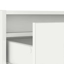 tv-skab med LED-lys 75x35,5x25 cm hvid