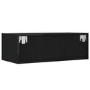 tv-skab med LED-lys 75x35,5x25 cm sort-eg