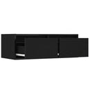tv-skab med LED-lys 75x35,5x25 cm sort-eg