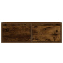 tv-bord med LED-lys 75x35,5x25 cm røget egetræsfarve