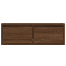 tv-bord med LED-lys 75x35,5x25 cm brun egetræsfarve