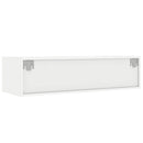 tv-skab med LED-lys 100X35,5x25 cm hvid