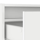 tv-skab med LED-lys 100X35,5x25 cm hvid