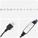 tv-skab med LED-lys 100X35,5x25 cm sort-eg