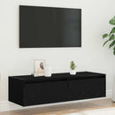 tv-skab med LED-lys 100X35,5x25 cm sort-eg