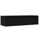 tv-skab med LED-lys 100X35,5x25 cm sort-eg