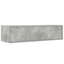 sengebord med LED-lys 100X35,5x25 cm betongrå