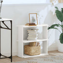 bogreol med 3 hylder 60x30x60 cm konstrueret træ hvid