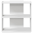 bogreol med 3 hylder 60x30x60 cm konstrueret træ hvid