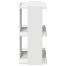 bogreol med 3 hylder 60x30x60 cm konstrueret træ hvid
