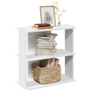 bogreol med 3 hylder 60x30x60 cm konstrueret træ hvid
