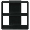 bogreol med 3 hylder 60x30x60 cm konstrueret træ sort