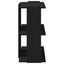 bogreol med 3 hylder 60x30x60 cm konstrueret træ sort