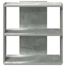 bogreol 60x30x60 cm 3 hylder konstrueret træ betongrå
