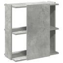 bogreol 60x30x60 cm 3 hylder konstrueret træ betongrå