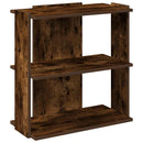bogreol 60x30x60 cm 3 hylder konstrueret træ røget eg