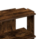 bogreol 60x30x60 cm 3 hylder konstrueret træ røget eg