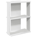 bogreol med 3 hylder 60x30x80 cm konstrueret træ hvid