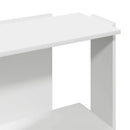 bogreol med 3 hylder 60x30x80 cm konstrueret træ hvid