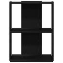 bogreol med 3 hylder 60x30x80 cm konstrueret træ sort