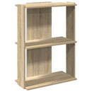 bogreol 60x30x80 cm 3 hylder konstrueret træ sonoma-eg