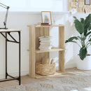 bogreol 60x30x80 cm 3 hylder konstrueret træ sonoma-eg