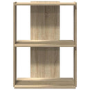 bogreol 60x30x80 cm 3 hylder konstrueret træ sonoma-eg